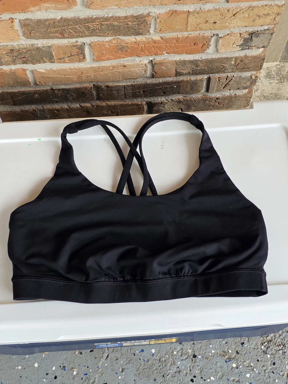 lululemon athletica Black Crisscross Strappy Sports Bra